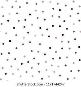 Dark Silver, Gray vector seamless pattern with spheres. Glitter abstract illustration with blurred drops of rain. Beautiful design for your business natural advert.
