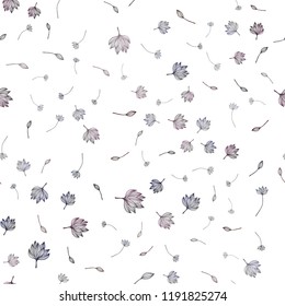 Dark Silver, Gray vector seamless doodle layout. A vague abstract illustration with leaves in doodles style. Pattern for wallpapers and coloring books.