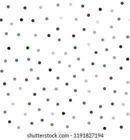 Dark Silver, Gray vector seamless texture with disks. Blurred bubbles on abstract background with colorful gradient. New design for ad, poster, banner of your website.