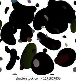 Dark Silver, Gray vector seamless backdrop with dots, spots. Blurred decorative design in abstract style with bubbles. Trendy design for wallpaper, fabric makers.