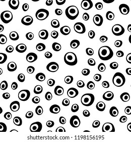 Dark Silver, Gray vector seamless background with bubbles. Blurred bubbles on abstract backdrop with colorful gradient. Pattern for design of fabric, wallpapers.