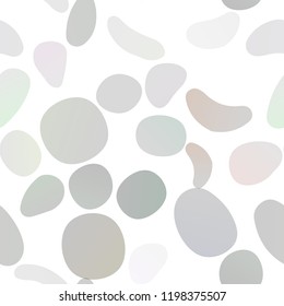 Dark Silver, Gray vector seamless pattern with spheres. Abstract illustration with colored bubbles in nature style. Pattern for design of window blinds, curtains.