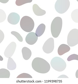 Dark Silver, Gray vector seamless background with bubbles. Illustration with set of shining colorful abstract circles. Pattern for design of window blinds, curtains.