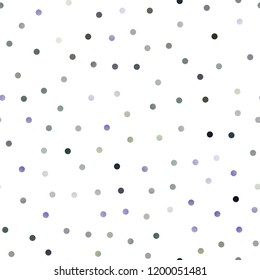 Dark Silver, Gray vector seamless template with circles. Abstract illustration with colored bubbles in nature style. Pattern can be used as texture of water, rain drops.