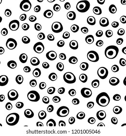Dark Silver, Gray vector seamless texture with disks. Illustration with set of shining colorful abstract circles. Design for textile, fabric, wallpapers.
