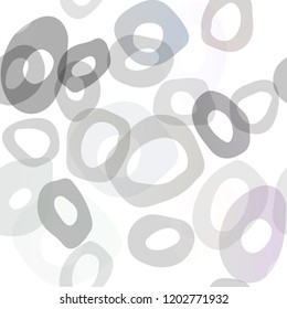 Dark Silver, Gray vector seamless background with bubbles. Abstract illustration with colored bubbles in nature style. Design for textile, fabric, wallpapers.