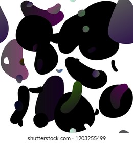 Dark Silver, Gray vector seamless texture with disks. Abstract illustration with colored bubbles in nature style. Pattern for trendy fabric, wallpapers.