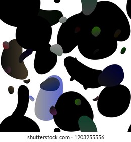 Dark Silver, Gray vector seamless background with bubbles. Abstract illustration with colored bubbles in nature style. Trendy design for wallpaper, fabric makers.
