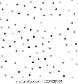 Dark Silver, Gray vector seamless background with dots. Modern abstract illustration with colorful water drops. The pattern can be used for beautiful websites.