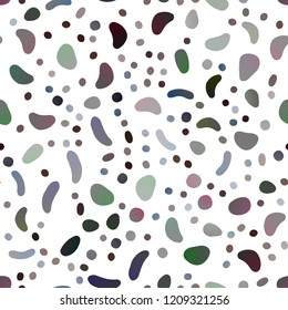 Dark Silver, Gray vector seamless background with bubbles. Abstract illustration with colored bubbles in nature style. Pattern for design of fabric, wallpapers.