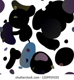 Dark Silver, Gray vector seamless template with spots. Colorful illustration with blurred circles in nature style. Template for business cards, websites.