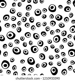 Dark Silver, Gray vector seamless layout with circle spots. Abstract illustration with colored bubbles in nature style. Design for textile, fabric, wallpapers.