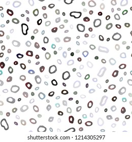 Dark Silver, Gray vector seamless texture with disks. Colorful illustration with blurred circles in nature style. Trendy design for wallpaper, fabric makers.