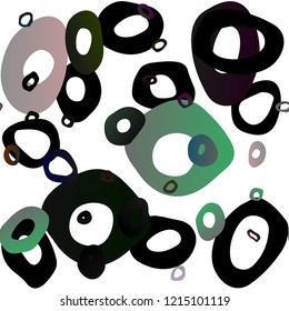 Dark Silver, Gray vector seamless background with bubbles. Colorful illustration with blurred circles in nature style. Pattern for trendy fabric, wallpapers.