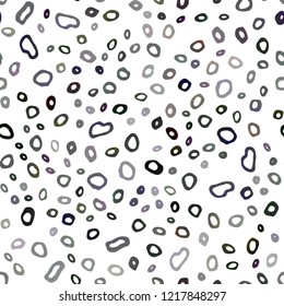 Dark Silver, Gray vector seamless texture with disks. Colorful illustration with blurred circles in nature style. Design for textile, fabric, wallpapers.