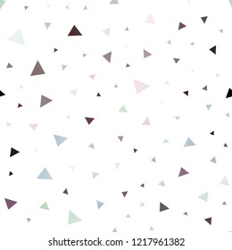 Dark Silver, Gray vector seamless layout with lines, triangles. Illustration with set of colorful triangles. Pattern for busines ad, booklets, leaflets
