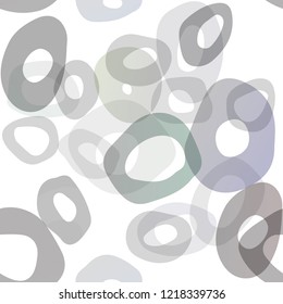 Dark Silver, Gray vector seamless background with bubbles. Abstract illustration with colored bubbles in nature style. Design for textile, fabric, wallpapers.