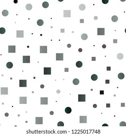 Dark Silver, Gray vector seamless cover with circles, cubes. Illustration with set of shining colorful abstract circles, cubes. Template for business cards, websites.