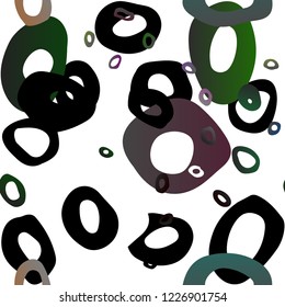 Dark Silver, Gray vector seamless backdrop with dots, spots. Blurred decorative design in abstract style with bubbles. Pattern for design of fabric, wallpapers.
