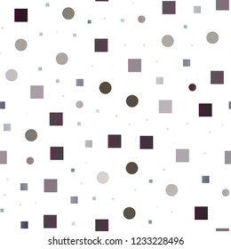 Dark Silver, Gray vector seamless texture with disks, rectangles. Colorful gradient with circles, rectangles on abstract backdrop. Design for textile, fabric, wallpapers.