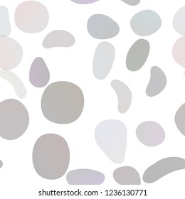 Dark Silver, Gray vector seamless texture with disks. Blurred decorative design in abstract style with bubbles. Pattern for trendy fabric, wallpapers.