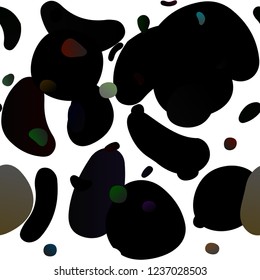 Dark Silver, Gray vector seamless backdrop with dots, spots. Abstract illustration with colored bubbles in nature style. Pattern for trendy fabric, wallpapers.