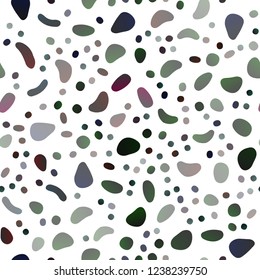 Dark Silver, Gray vector seamless cover with circles. Blurred bubbles on abstract backdrop with colorful gradient. Trendy design for wallpaper, fabric makers.