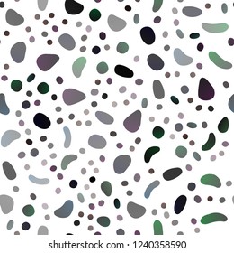 Dark Silver, Gray vector seamless texture with disks. Modern abstract illustration with colorful water drops. Design for textile, fabric, wallpapers.