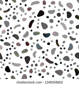 Dark Silver, Gray vector seamless template with spots. Glitter abstract illustration with blurred drops of rain. Template for business cards, websites.