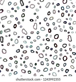 Dark Silver, Gray vector seamless backdrop with dots, spots. Glitter abstract illustration with blurred drops of rain. Pattern for trendy fabric, wallpapers.