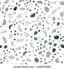 Dark Silver, Gray vector seamless layout with circle spots. Blurred bubbles on abstract backdrop with colorful gradient. Template for business cards, websites.