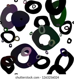 Dark Silver, Gray vector seamless template with spots. Illustration with set of shining colorful abstract circles. Pattern for design of window blinds, curtains.