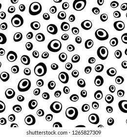 Dark Silver, Gray vector seamless texture with disks. Blurred decorative design in abstract style with bubbles. Pattern for design of fabric, wallpapers.