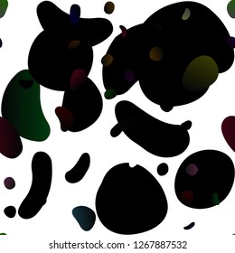 Dark Silver, Gray vector seamless pattern with spheres. Illustration with set of shining colorful abstract circles. Pattern for design of fabric, wallpapers.