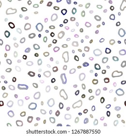 Dark Silver, Gray vector seamless pattern with spheres. Illustration with set of shining colorful abstract circles. Pattern for design of fabric, wallpapers.