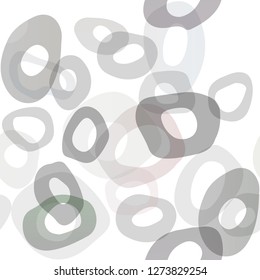 Dark Silver, Gray vector seamless backdrop with dots, spots. Colorful illustration with blurred circles in nature style. Design for textile, fabric, wallpapers.