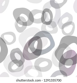 Dark Silver, Gray vector seamless cover with circles. Colorful illustration with blurred circles in nature style. Pattern for design of window blinds, curtains.