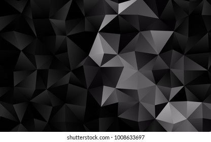 Dark Silver, Gray vector shining triangular pattern. Creative illustration in halftone style with gradient. The completely new template can be used for your brand book.