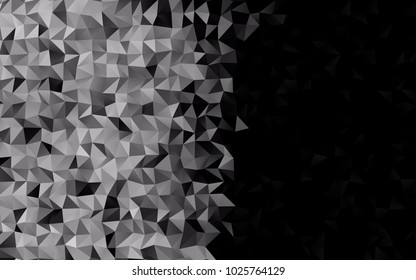 Dark Silver, Gray vector shining triangular background. Triangular geometric sample with gradient.  The best triangular design for your business.