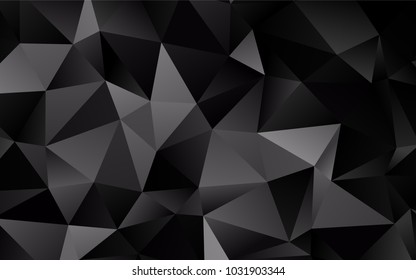 Dark Silver, Gray vector shining triangular template. Shining colored illustration in a brand-new style. Brand-new design for your business.