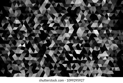 Dark Silver, Gray vector shining triangular pattern. A sample with polygonal shapes. The elegant pattern can be used as part of a brand book.