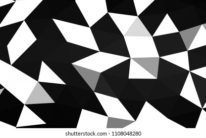 Dark Silver, Gray vector shining hexagonal shining triangular. Glitter abstract illustration with an elegant design. Brand new style for your business design.