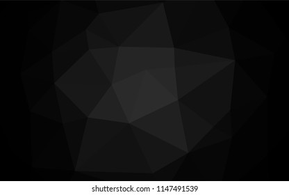 Dark Silver, Gray vector shining hexagonal pattern. Shining colored illustration in a Brand new style. The best triangular design for your business.