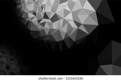 Dark Silver, Gray vector shining hexagonal pattern. A vague abstract illustration with gradient. Brand new design for your business.