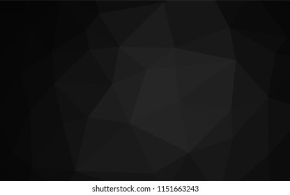 Dark Silver, Gray vector shining hexagonal background. Geometric illustration in Origami style with gradient.  The textured pattern can be used for background.