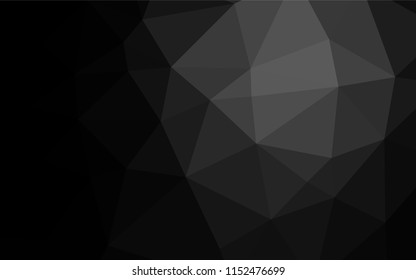 Dark Silver, Gray vector shining hexagonal pattern. Creative illustration in halftone style with gradient. Brand new design for your business.