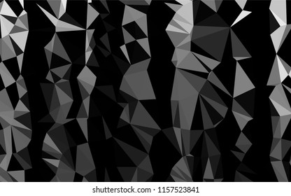 Dark Silver, Gray vector shining hexagonal template. Modern geometrical abstract illustration with gradient. The template can be used as a background for cell phones.