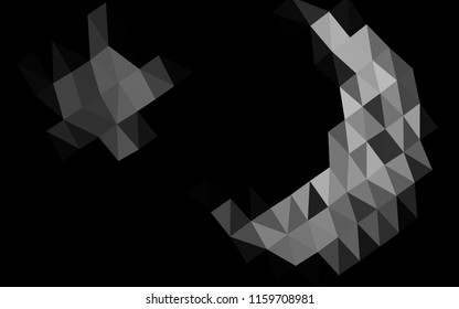 Dark Silver, Gray vector shining hexagonal template. Creative geometric illustration in Origami style with gradient. The elegant pattern can be used as part of a brand book.