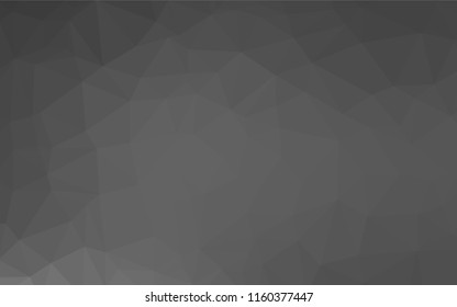 Dark Silver, Gray vector shining hexagonal background. A vague abstract illustration with gradient. Triangular pattern for your business design.