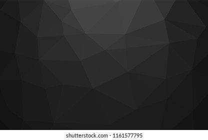 Dark Silver, Gray vector shining hexagonal pattern. Geometric illustration in Origami style with gradient.  The elegant pattern can be used as part of a brand book.